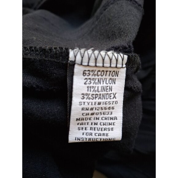 Habits Elastic Waist Textured Wide Leg Pants Womens Small Black - Picture 6 of 10